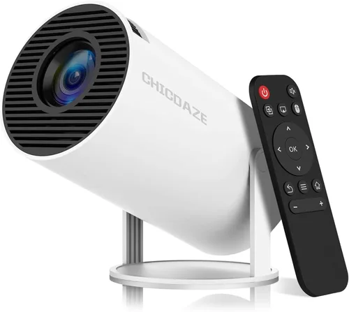 Vista 13 de Mini proyector, proyector portátil con WiFi y Bluetooth, proyector inteligente para exteriores con cable HDMI, 300 ANSI, corrección trapezoidal