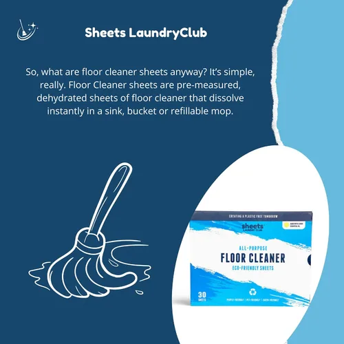 Vista 6 de SHEETS LAUNDRY CLUB - Hojas limpiadoras de suelos solubles, paquete de 30, limón