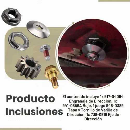 Vista 4 de 617-04094 Engranaje de dirección y 738-0919 Eje de dirección con kit