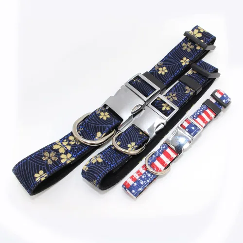 Vista 3 de Collar para perros, collar de diseño de algodón, lindos collares de flores para hembras y cachorros, para perros pequeños, medianos y grandes