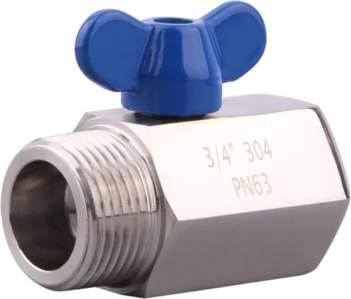 Vista 12 de DERNORD Válvula de bola de acero inoxidable Mini rosca NPT (1" hembra y macho)