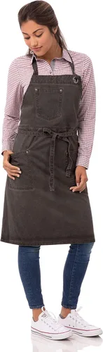 Vista 2 de Chef Works Delantal con babero unisex Dorset, Peltre
