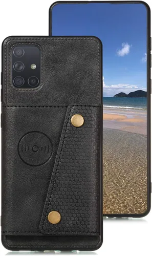 Vista 2 de Funda compatible con 1+ Nord 2, compatible con OnePlus Nord 2 5G DN2101 DN2103 de piel sintética, color negro