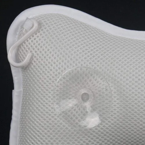 Vista 3 de Heallily Almohada de bañera 1 pieza suave de apoyo con ventosas para cuello y hombro (gris)