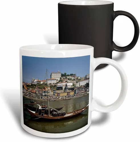 Vista 7 de 3dRose Taza de café, tamaño - 11oz - Portugal, Porto, barco con barriles de vino en el río Duero Walter Bibikow - Barcos - divertido regalo de taza