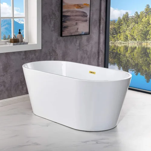 Vista 14 de WOODBRIDGE BTA1514-BG-Drain &O +F0007BGRD Bañera, oro cepillado