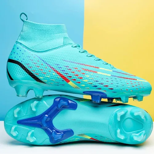 Vista 2 de YASOWIN Zapatos de fútbol para hombre, botas de fútbol para exteriores, transpirables, atléticas, para entrenamiento, fútbol sala profesional