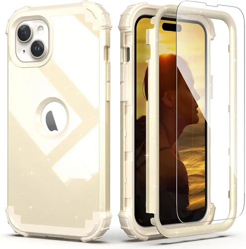 Vista 10 de IDweel Funda para iPhone 15 Plus con Protector de Pantalla, 3 en 1 Resistente a Golpes Ajuste Delgado Híbrida de Servicio Pesado Cubierta Dura de PC