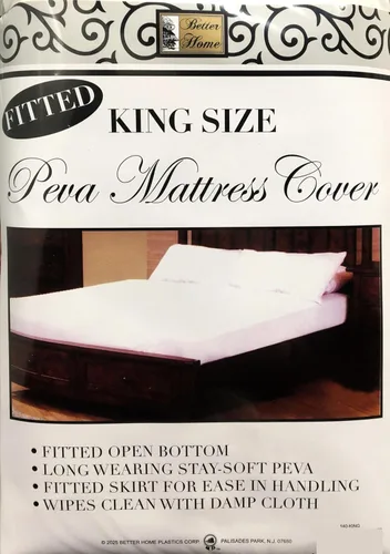 Vista 2 de Better Home PEVA - Protector de colchón ajustable, impermeable, sin polvo, sábana (individual)