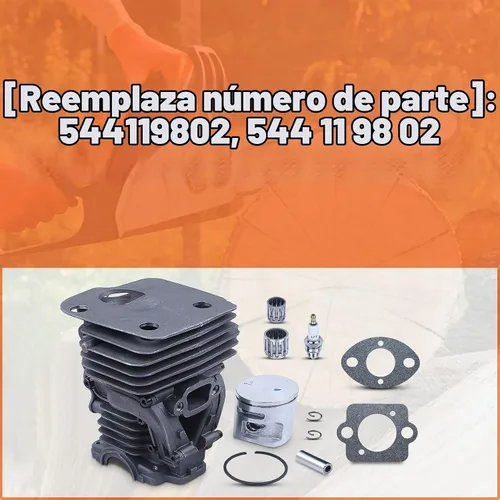 Vista 2 de Kit de anillo de pistón de cilindro de 1.732 in para JONSERED CS 2245 CS2250 S para Husqvarna 445 450 450e, cilindro, pistón, pasador, anillo