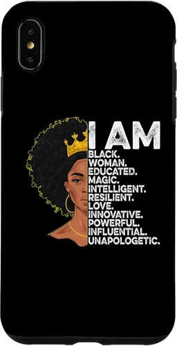 Vista 7 de Funda para iPhone 15 con texto en inglés "I Am Black Woman Educated Black History Month Black Girl