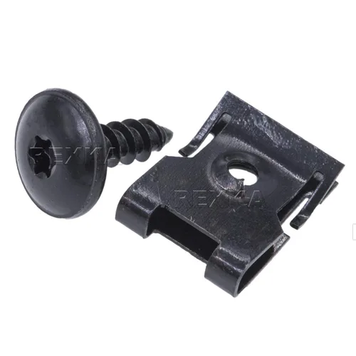 Vista 5 de Rexka Juego de 10 juegos de parachoques de guardabarros, rejilla frontal, tornillo, tornillo, kit de tuercas en U, N90974701 compatible