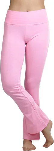 Vista 4 de ToBeInStyle Leggings de yoga acampanados para mujer, cómodos, de mezcla de algodón