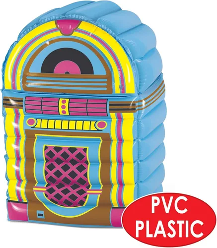 Vista 3 de Beistle Enfriador inflable - Decoraciones de fiesta de los años 50 y 80, contenedores de bebidas, enfriador de bebidas, decoraciones temáticas