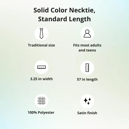 Vista 3 de tiemart Corbata de color sólido para hombre Longitud estándar