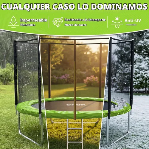 Vista 6 de SKOK Trampoline for Kids,400LBS Outdoor Trampoline with Net-ASTM Approved Trampoline for Children and Adults
