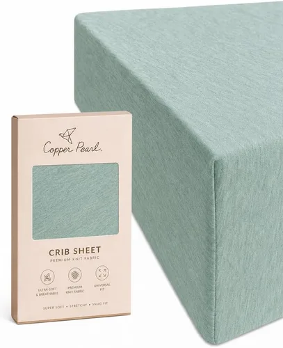 Vista 25 de Copper Pearl: Sábanas de punto prémium para cuna de bebé para niños y niñas, transpirables y suaves, sábanas ajustables para colchones estándar