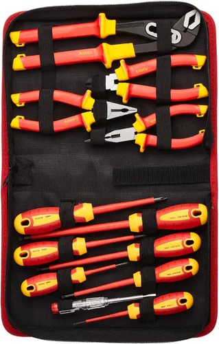 Vista 9 de Happybuy Juego de destornilladores aislados, juego eléctrico profesional de 12 piezas. Juego de herramientas eléctricas aisladas de 1000 V