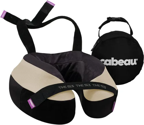 Vista 12 de Cabeau Almohada cervical de viaje para aviones – The Neck's Evolution, TNE S3 – Diseño de espuma viscoelástica de apoyo para vuelos de larga