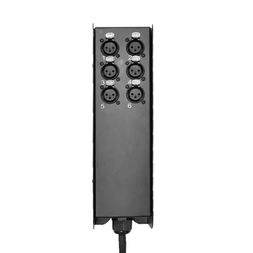 Vista 2 de Seismic Audio SACB-6x25 - Cable de envío de sub canal XLR de perfil bajo de 6 canales, con cable de serpiente, 7.62 metros