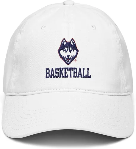 Vista 2 de Elite Authentics Connecticut Huskies - Gorra de béisbol ajustable con licencia oficial, Blanco