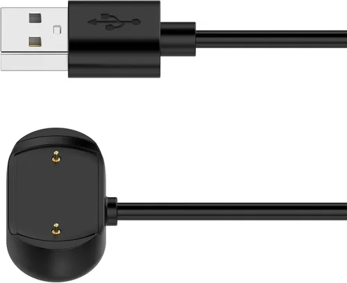 Vista 5 de Cargador de repuesto compatible con Amazfit Bip 5/Bip 5 Unity/Bip 3/Bip 3 Pro/T-Rex Pro Cable de carga magnético USB de 3.3 pies para cargador Negro