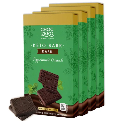 Vista 9 de ChocZero™ Chocolate sin azúcar, sin azúcares alcohólicos y sin endulzantes artificiales, todo natural, bajo en carbohidratos – 6 bolsas 70%