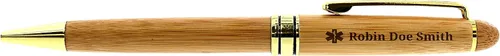 Vista 2 de Regalos EMT personalizados Grabado Pen Case Set EMS Plumas Personalizado Grabado Bambú Madera Regalo Pen Case Set