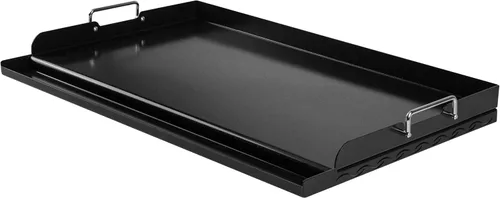 Vista 10 de Skyflame Plancha Universal de Parrilla de 23"x16", Parrilla Plana de Superficie de Cerámica Antiadherente para BBQ con Manija y Ranuras para Grasa