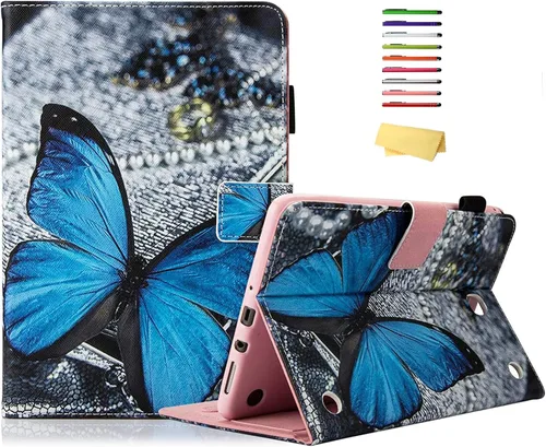 Vista 10 de Funda UUcovers para Galaxy Tab A 8.0 con cierre magnético, ajustado, función atril y tarjetero, con función de encendido y apagado automático, 8