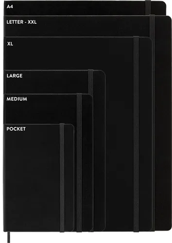 Vista 7 de Moleskine Cuaderno clásico, tapa dura, mediano (4.5 x 7 pulgadas), liso/en blanco, negro, 208 páginas