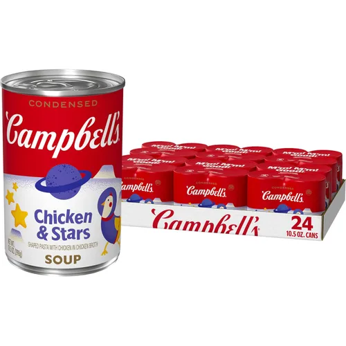 Vista 9 de Sopa condensada Campbell's para niños de pollo y estrellas, lata de 10.5 onzas