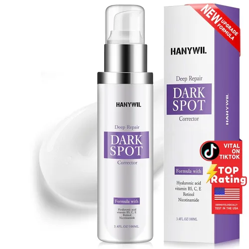 Vista 9 de HANYWIL Eliminador de Manchas Oscuras para Rostro y Cuerpo en Suero, Crema de Reparación Rápida del Tono con Tratamiento de Hiperpigmentación