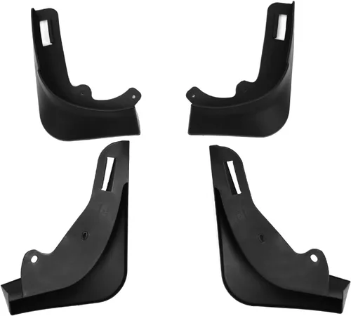 Vista 6 de FREEMOTOR802 Compatible con 2020-2023 Tesla Modelo Y guardabarros, PP negro delantero y trasero, protección contra salpicaduras, guardabarros