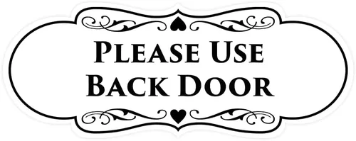 Vista 13 de Signs ByLITA Designer Please Use - Puerta trasera (negro) - Pequeño, 1 paquete