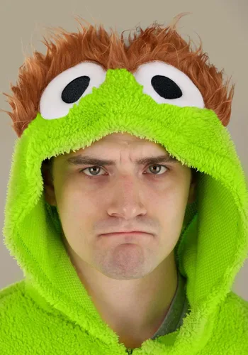 Vista 6 de Oscar the Grouch Costume Onesie for Adults