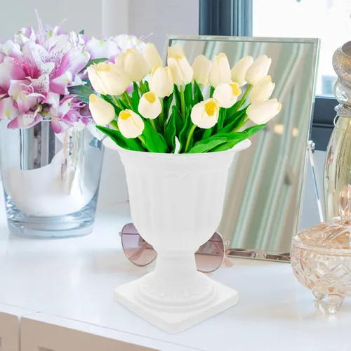 Vista 5 de Abaodam Maceta pequeña desmontable estilo romano de 6.69 x 5.51 x 5.51 pulgadas, maceta decorativa para interiores y exteriores, jardín, porche