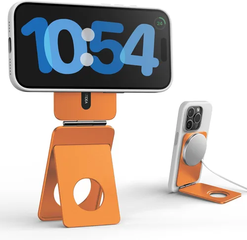 Vista 8 de IST IDEA - Trípode Magsafe para iPhone, aleación de aluminio ligero, ajuste de ángulo e imanes fuertes, trípode compatible con 17/16/15/14/13/12