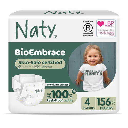 Vista 19 de Naty BioEmbrace - Pañales para bebé recién nacido, certificado seguro para la piel sensible, protección contra fugas de hasta el 100 %, suavidad