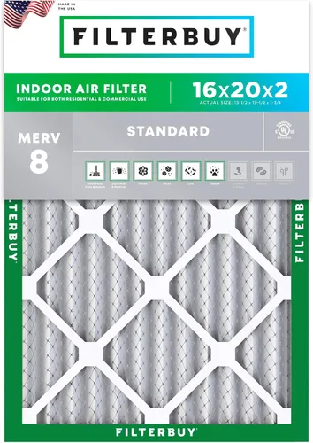 Vista 10 de Filterbuy - Filtro de aire MERV 8 de 8x14x1, defensa esencial contra el polvo y las alergias (1 unidad), filtros plisados electrostáticos