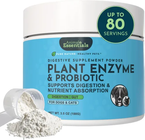 Vista 9 de Animal Essentials Enzimas vegetales y probióticos - Suplemento de absorción de nutrientes digestivos para perros y gatos, mezcla de enzimas