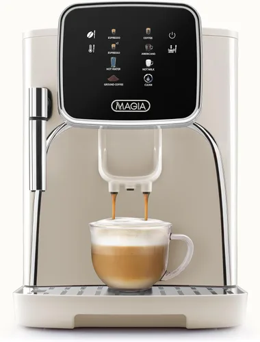 Vista 11 de Zulay Kitchen Magia - Máquina automática de café expreso, clásica, cobre negro, cafetera súper automática con molinillo integrado, varita de vapor