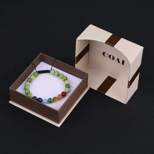 Vista 5 de COAI Pulsera de cristal de piedra de equilibrio de 7 chakras