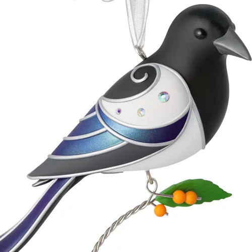 Vista 5 de Hallmark Keepsake Adorno de Navidad (La belleza de los pájaros urraca)