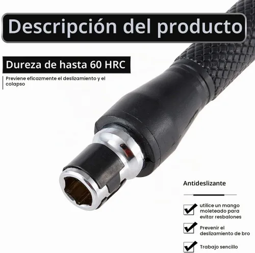 Vista 5 de Mini destornillador y juego de puntas, unidad de 1/4 pulgada,Mango de extensión en forma de L llave hexagonal de doble cabezal