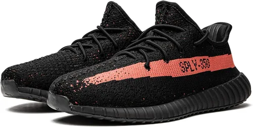 Vista 2 de adidas Preescolar Yeezy Boost 350 V2 Kids HP6591 Core NegroRojo - Talla 2Y, NegroRojoNegro, 2 niño