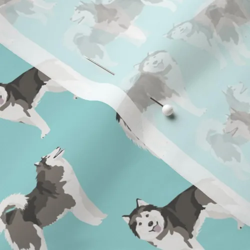 Vista 5 de Spoonflower Tela – Alaskan Malamute Simple Dogs Raza Retrato Mascotas Cachorro Mascotas Impresas en Tela de Gasa Cuarto Grasa – Coser Moda Vestidos