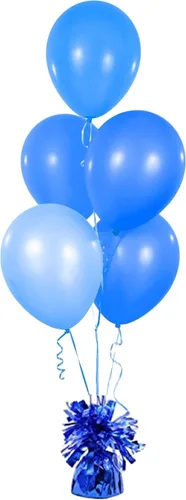 Vista 9 de Pesas de globos metálicos, recuerdos de fiesta de cumpleaños, regalos novedosos y mordazas, 5.5 pulgadas, paquete de 12 unidades plateado