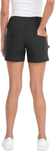 Vista 6 de LRD Pantalones cortos de golf para mujer, entrepierna de 5 pulgadas, de secado rápido, elásticos, con bolsillos