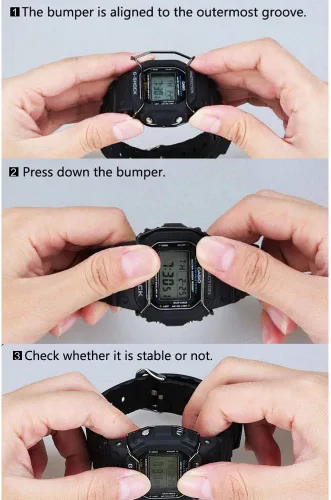 Vista 4 de Protector de reloj de acero inoxidable compatible con Casio GW-9400/GW9400, protector de reloj de alambre para Casio GW9400 (colorido)